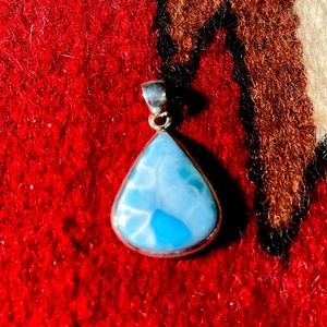 Larimar and Sterling Pendant